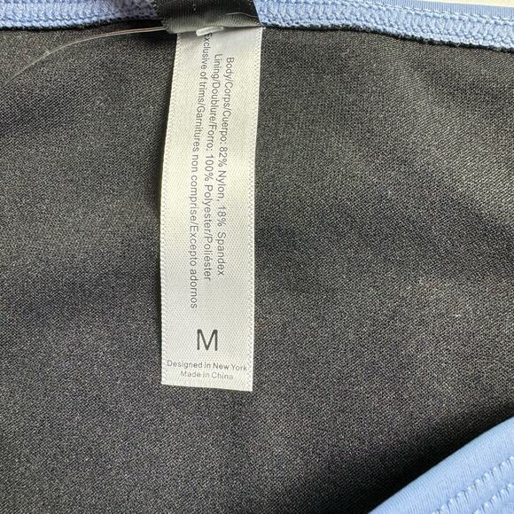 Adore Me Solid Bikini Bottoms Size Medium Steel Blue Hip Tie Swim Bottoms - Picture 5 of 9